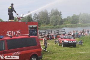 Wóz strażacki na festynie Kręcimy Bezpieczeństwo